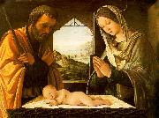 Lorenzo  Costa Nativity painting